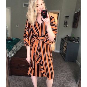 Cinnamon Striped Dress